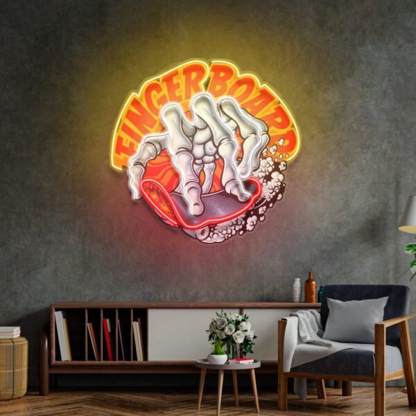 Fingerboard LED Neon Sign Light Pop Art
