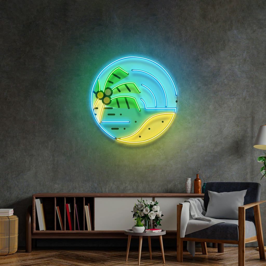 Sandy Beach LED Neon Sign Light Pop Art - Image 3