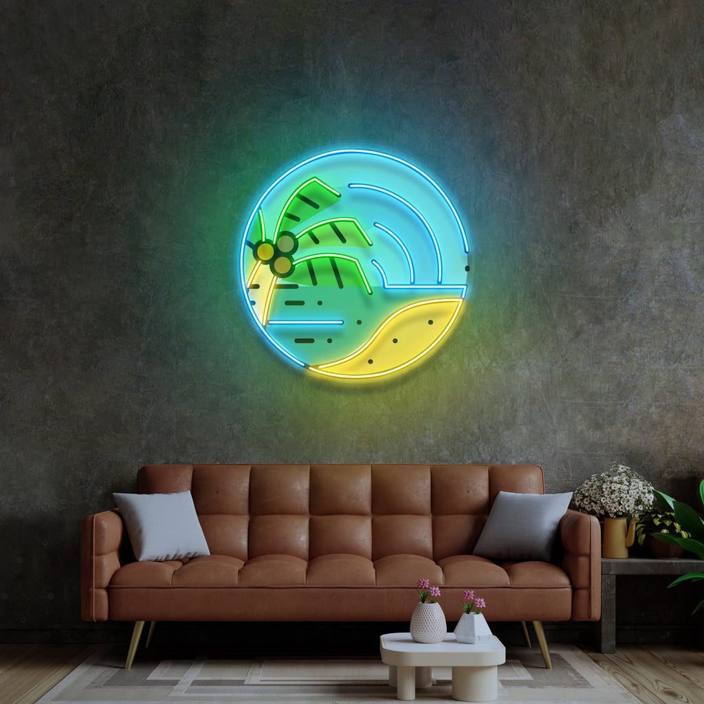 Sandy Beach LED Neon Sign Light Pop Art - Image 2