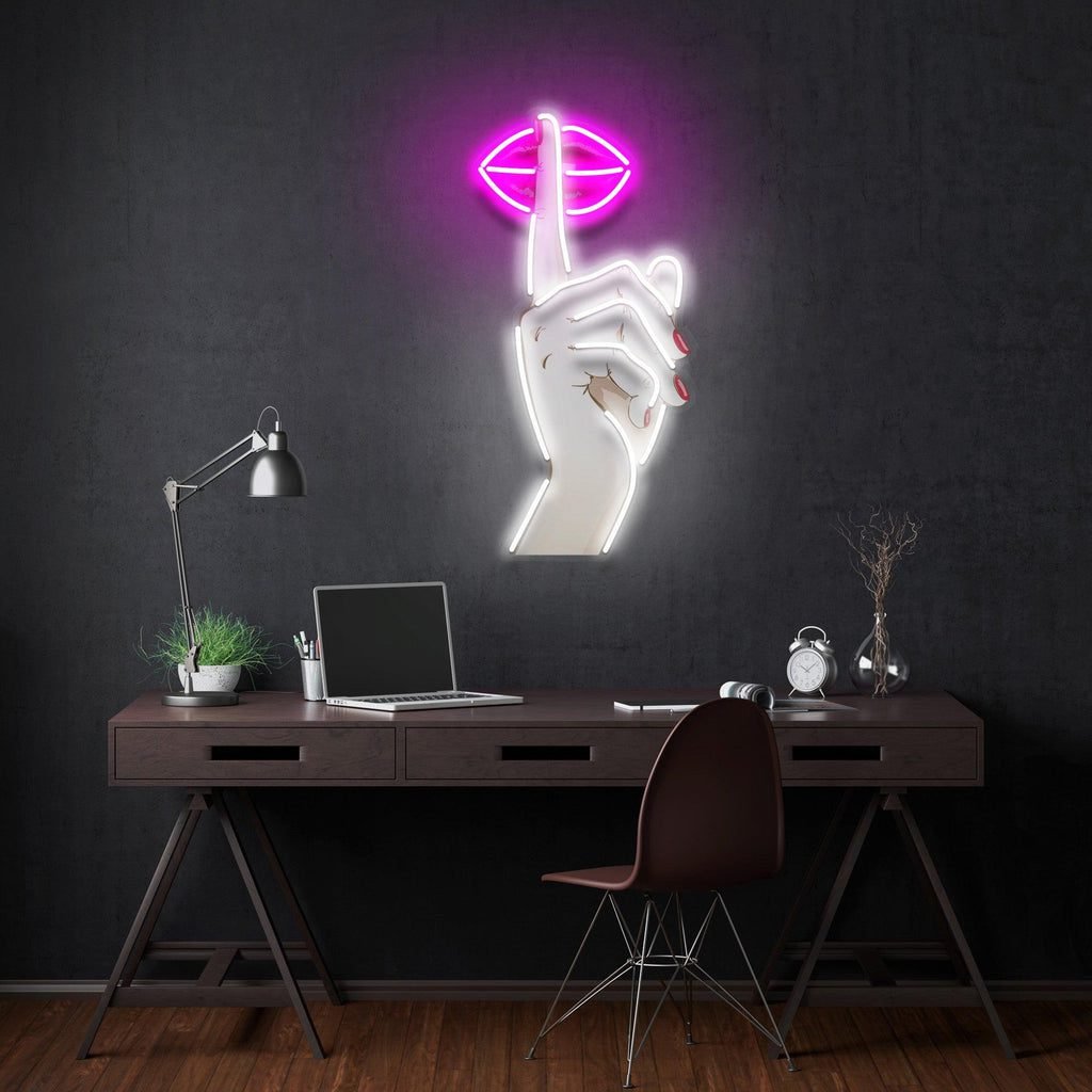 Shut Up Led Neon Acrylic Artwork - Image 3