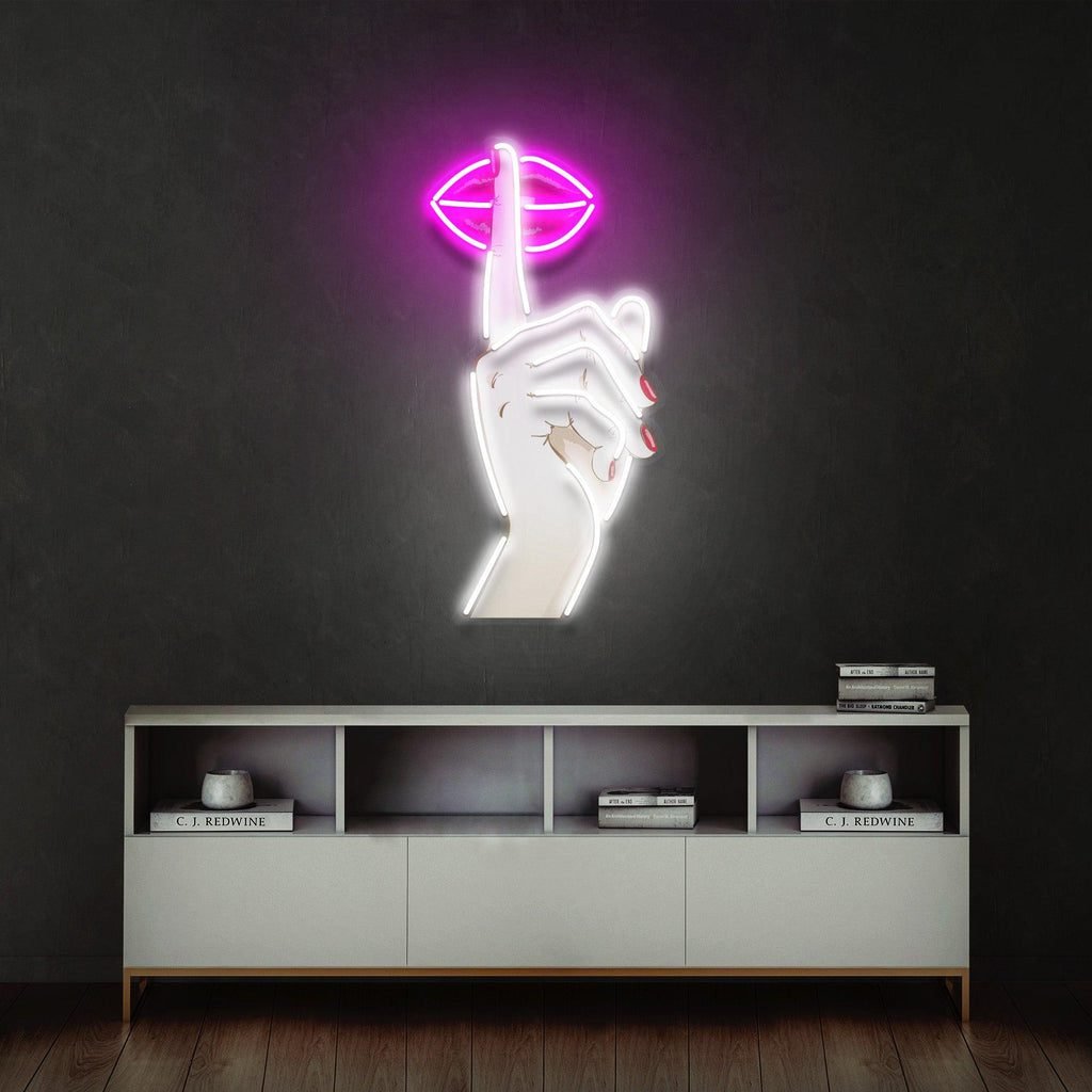 Shut Up Led Neon Acrylic Artwork - Image 2