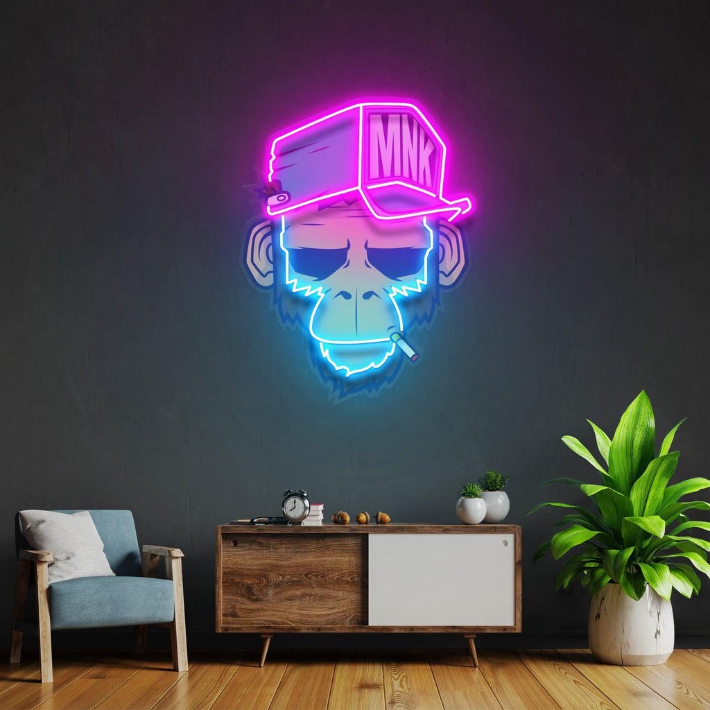 Spoiled Monkey Led Neon Acrylic Artwork - Image 2
