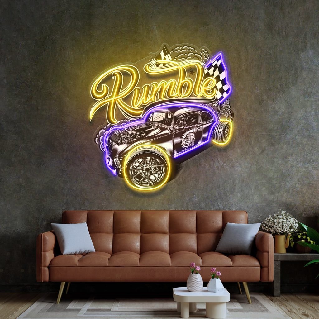 Super Power Label LED Neon Sign Light Pop Art - Image 3