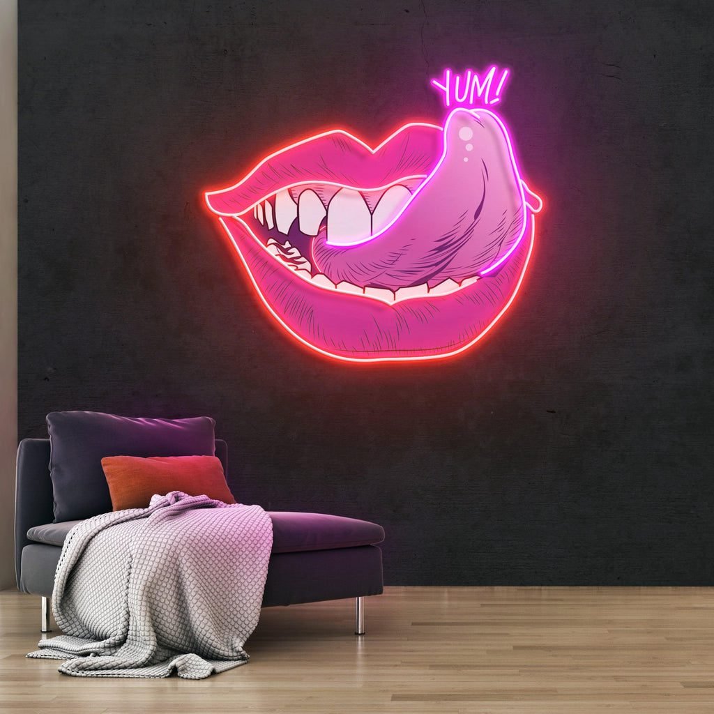 Taste of Your Lips Led Neon Acrylic Artwork - Image 4