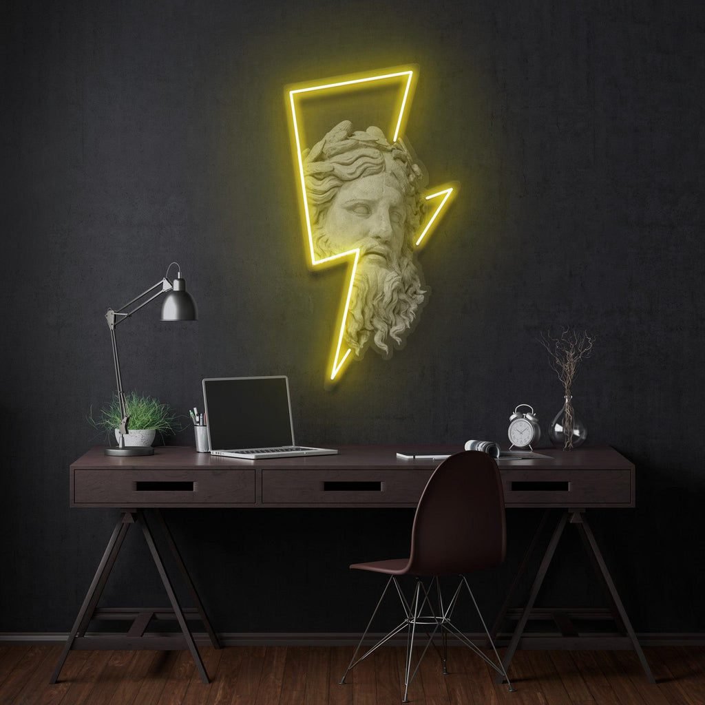The Zeus and Thunderbolt Led Neon Acrylic Artwork