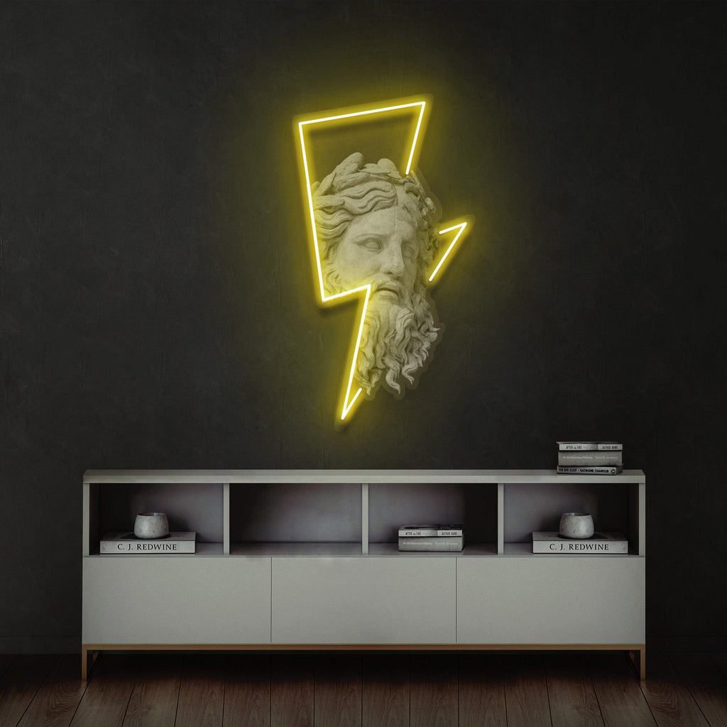 The Zeus and Thunderbolt Led Neon Acrylic Artwork - Image 4