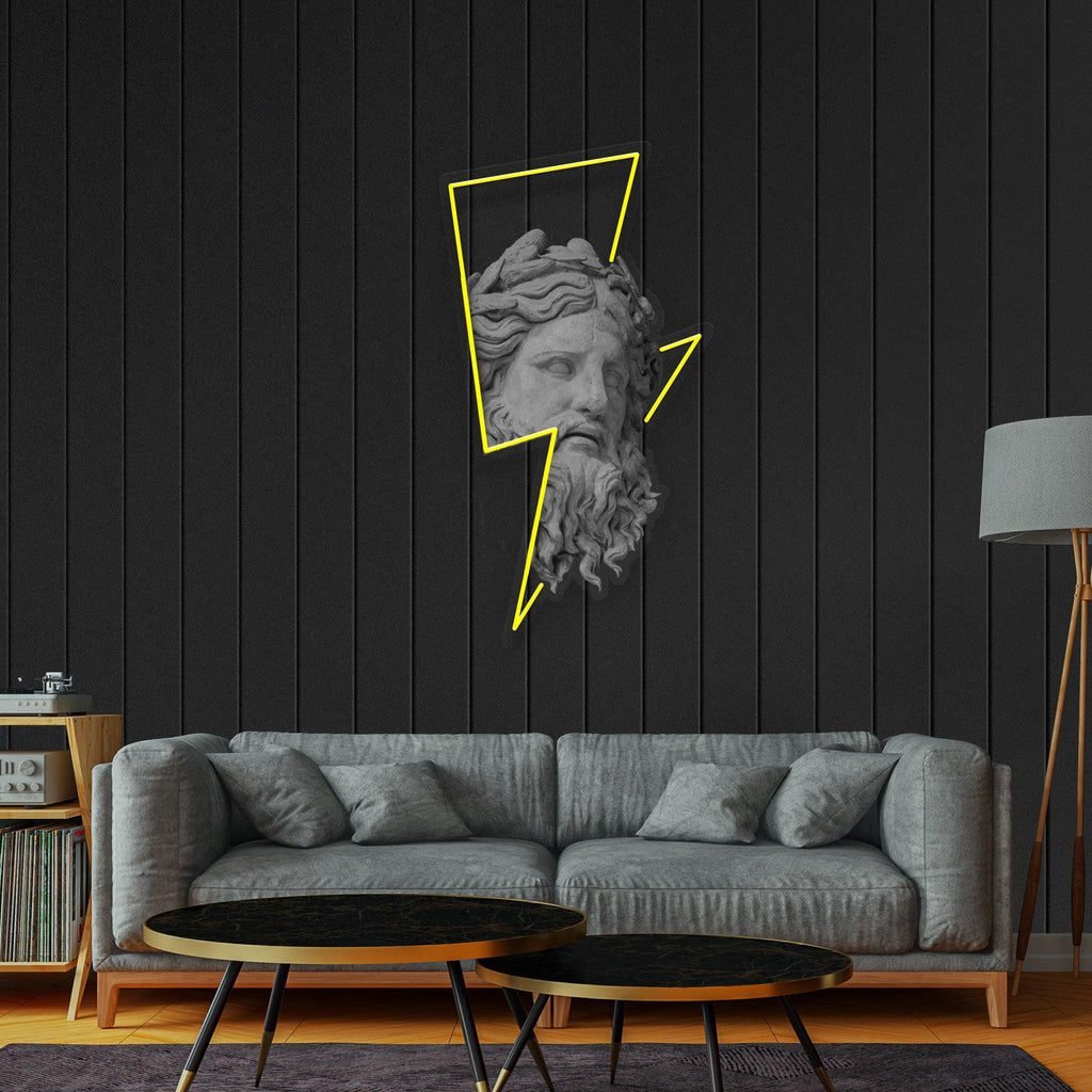 The Zeus and Thunderbolt Led Neon Acrylic Artwork - Image 2