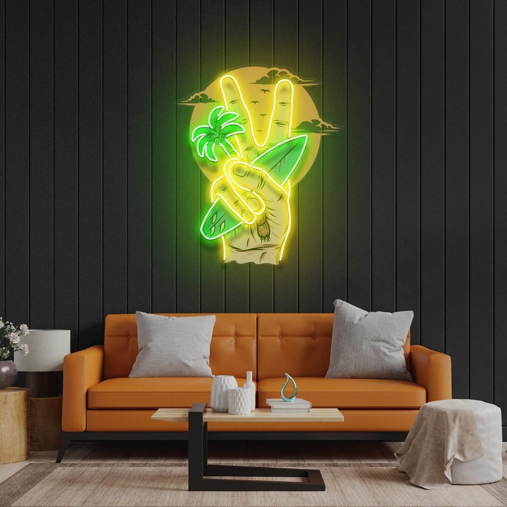 The Beach Led Neon Acrylic Artwork - Image 2