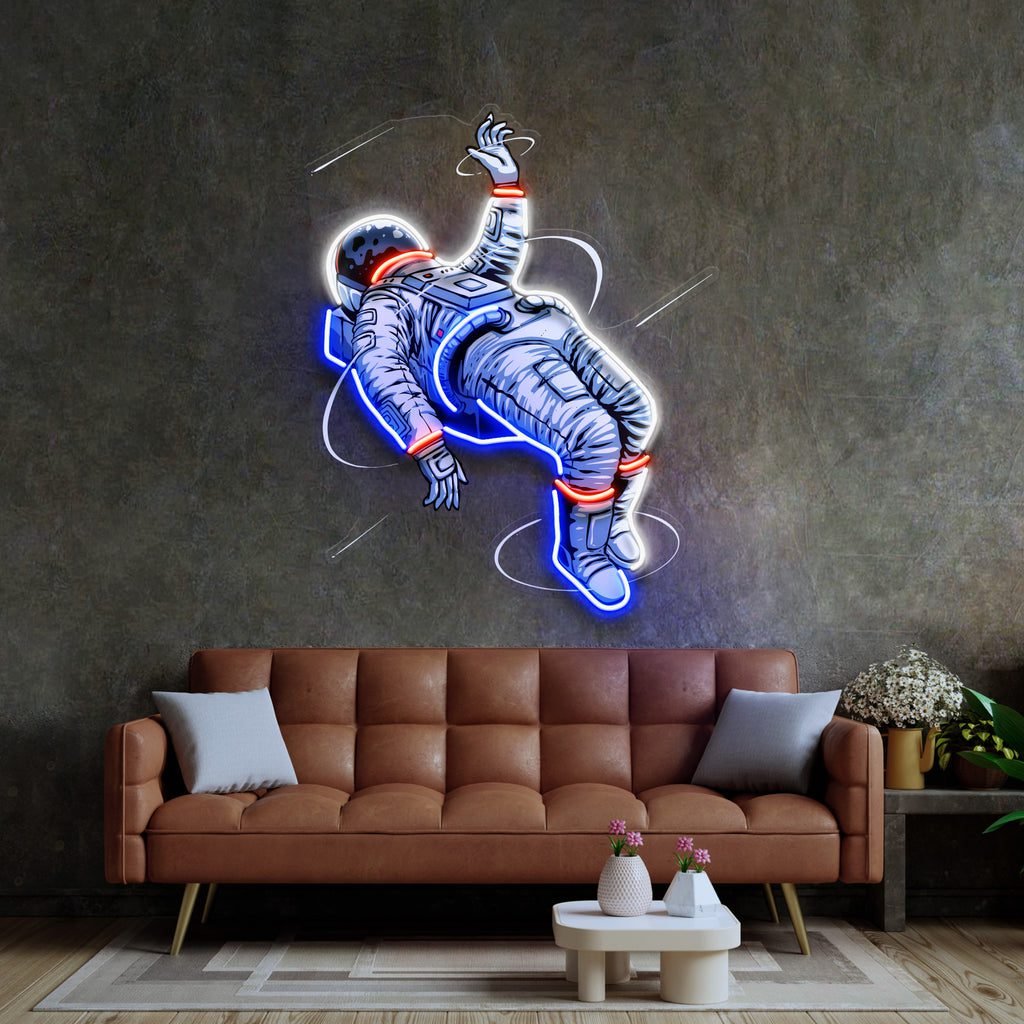 The Falling Astronaut LED Neon Sign Light Pop Art - Image 3