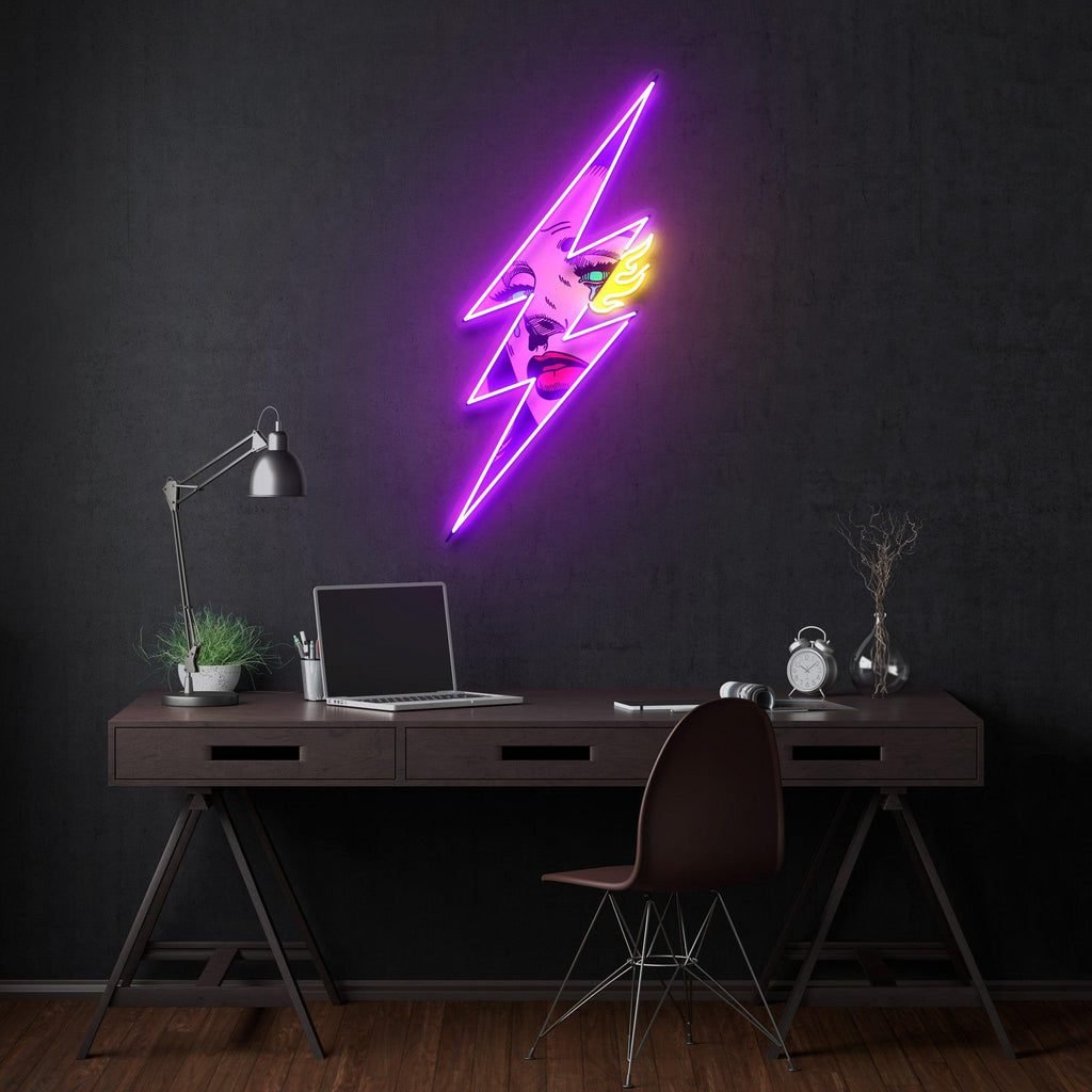 Thunder Girl Led Neon Acrylic Artwork - Image 3