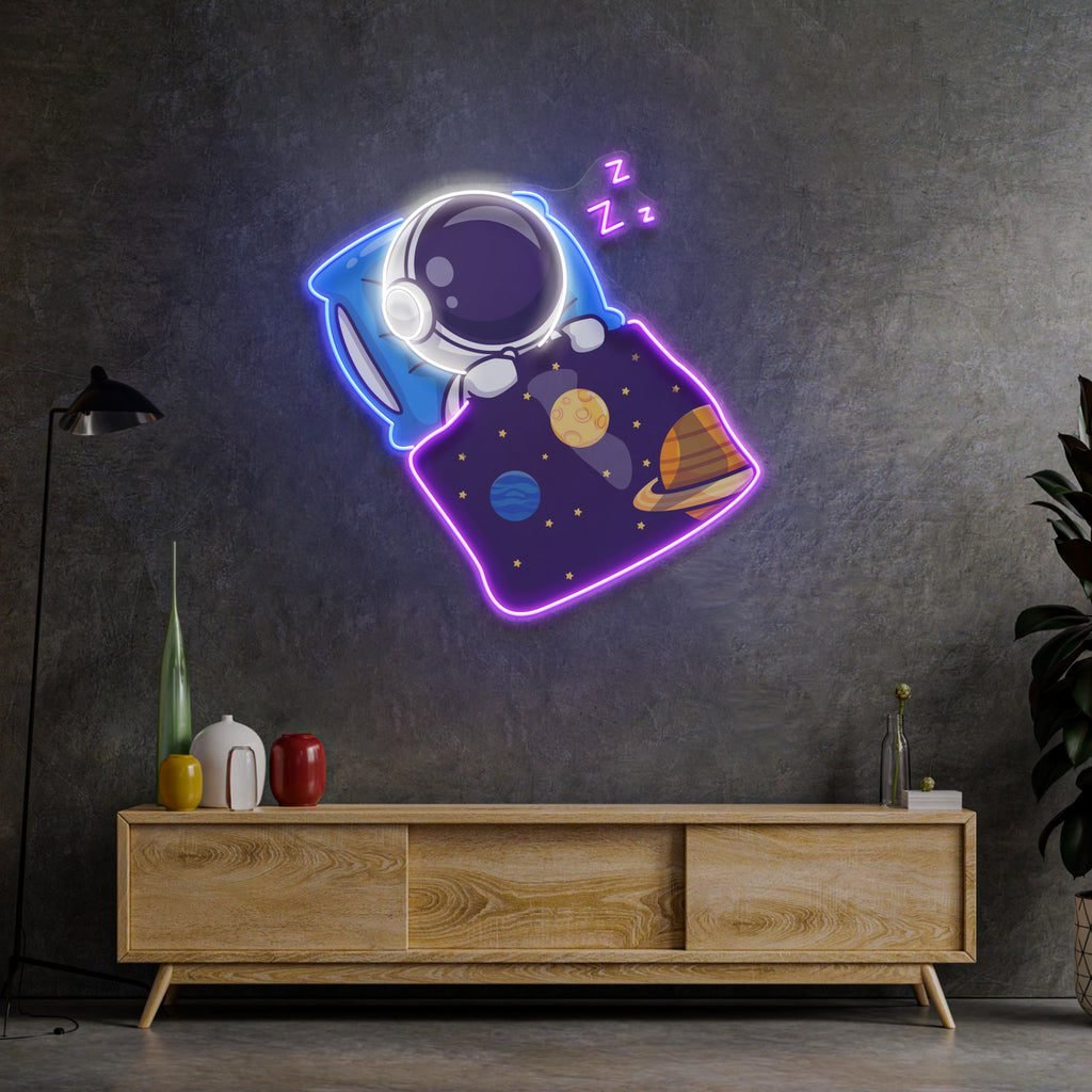 Astronaut Sleep LED Neon Sign Light Pop Art - Image 3