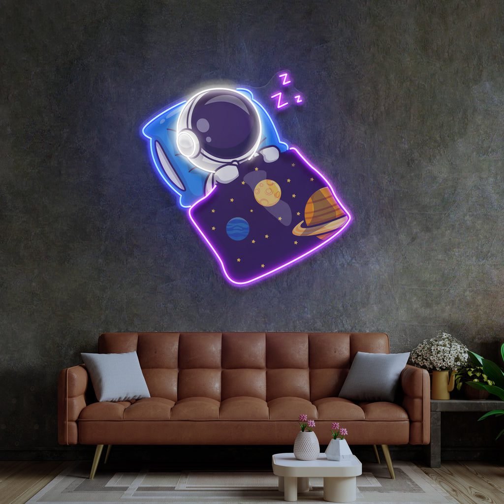 Astronaut Sleep LED Neon Sign Light Pop Art - Image 4