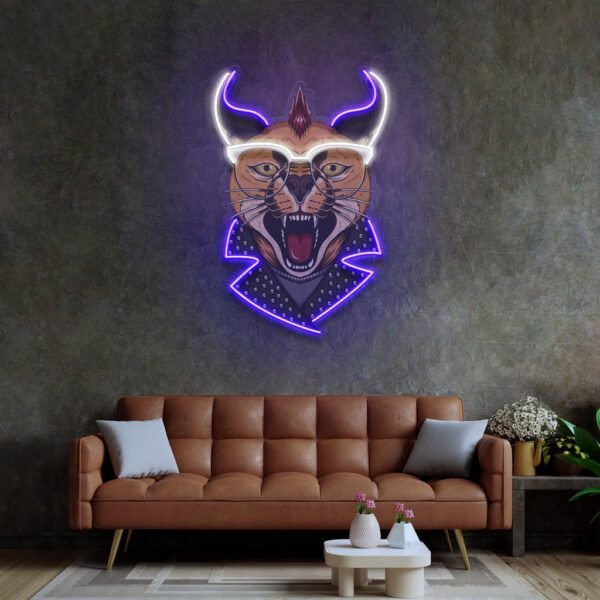 Caracal Cat LED Neon Sign Light Pop Art