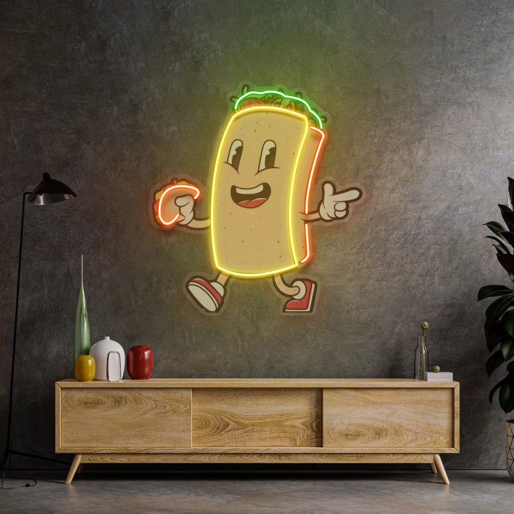 Cool Burrito LED Neon Sign Light Pop Art