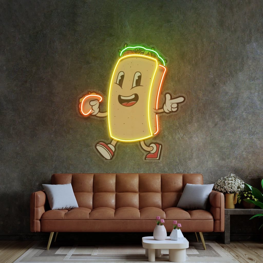 Cool Burrito LED Neon Sign Light Pop Art - Image 3
