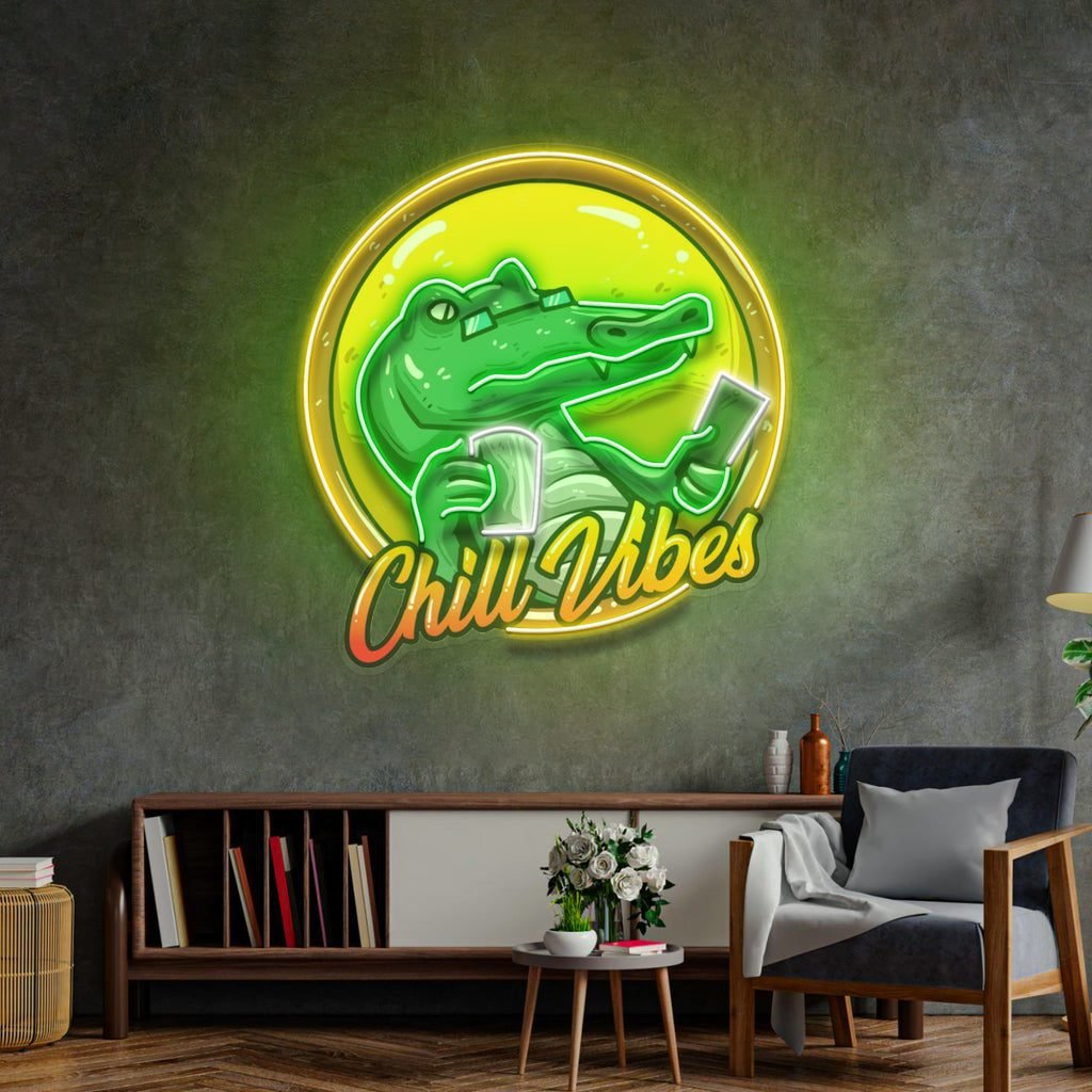 Crocodile Character Badge LED Neon Sign Light Pop Art - Image 3
