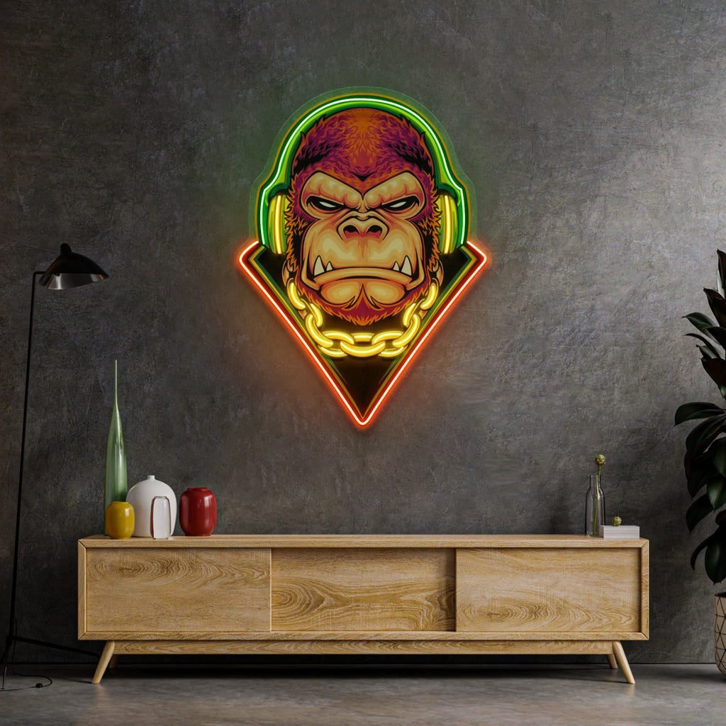 Electro Gorilla LED Neon Sign Light Pop Art - Image 2