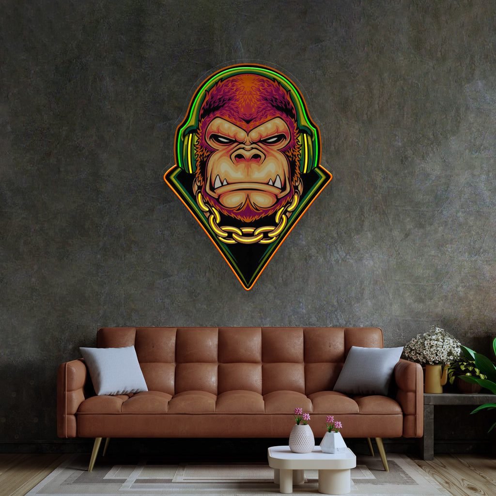 Electro Gorilla LED Neon Sign Light Pop Art - Image 4