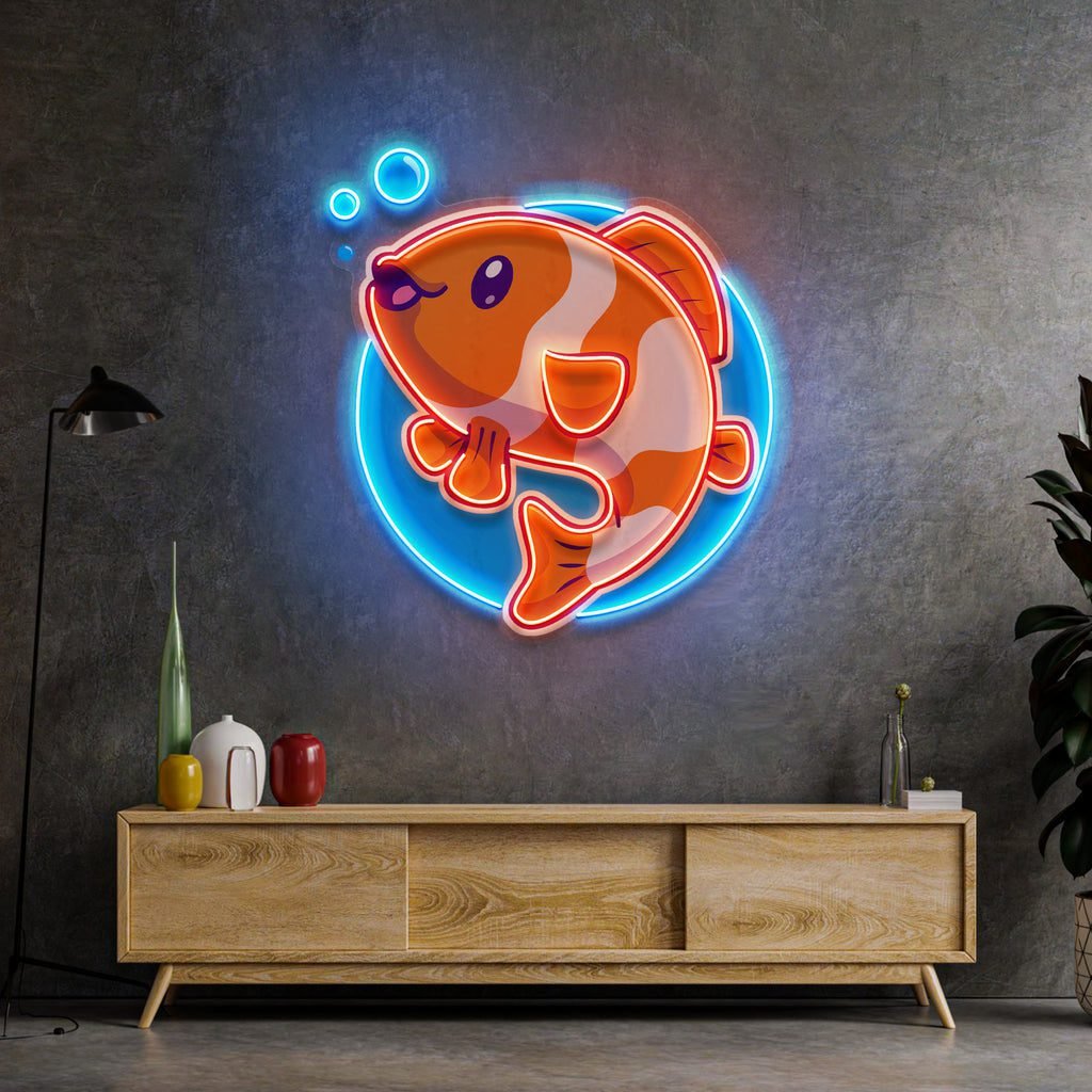 Cute Clownfish LED Neon Sign Light Pop Art - Image 2