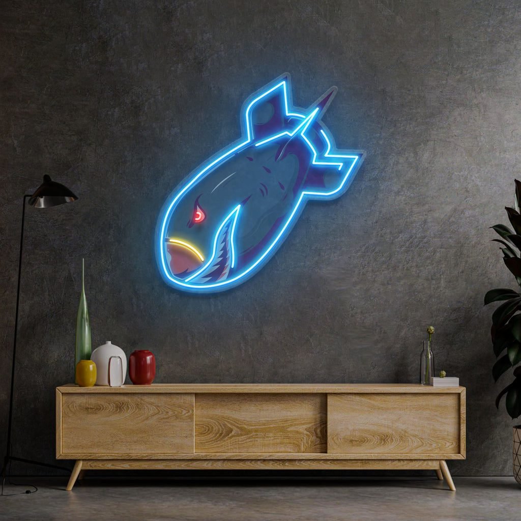 Shark Bomb LED Neon Sign Light Pop Art - Image 4