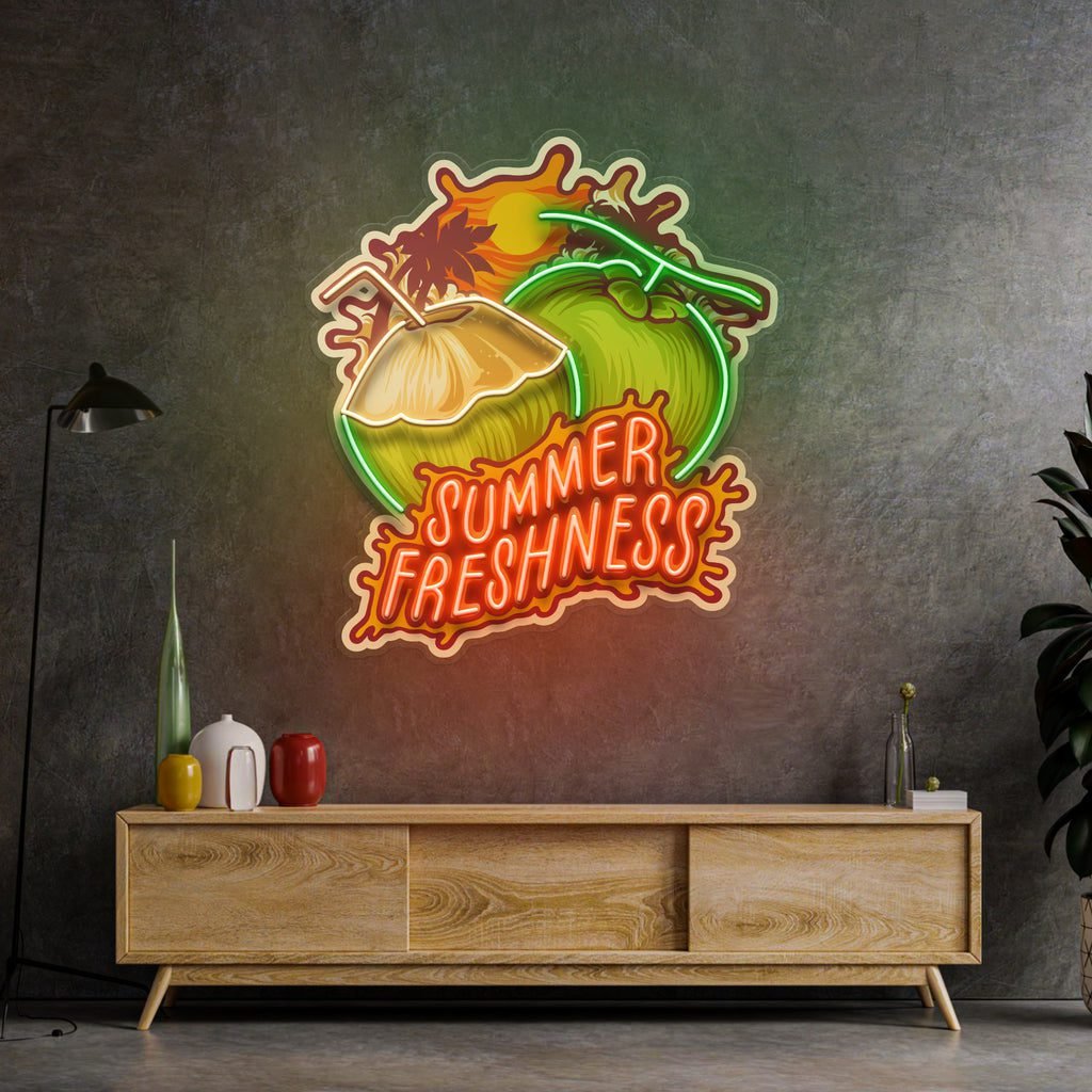 Summer Freshness Coconut LED Neon Sign Light Pop Art - Image 4