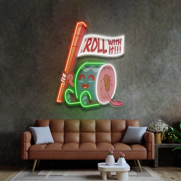 Sushi Roll Seated LED Neon Sign Light Pop Art