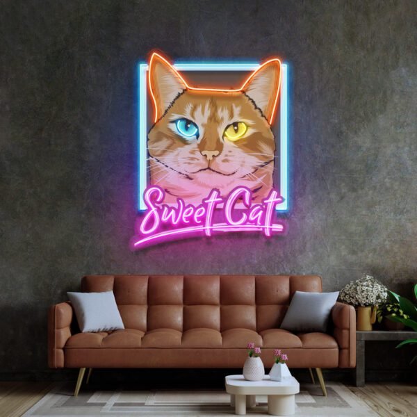 Sweet Cat LED Neon Sign Light Pop Art
