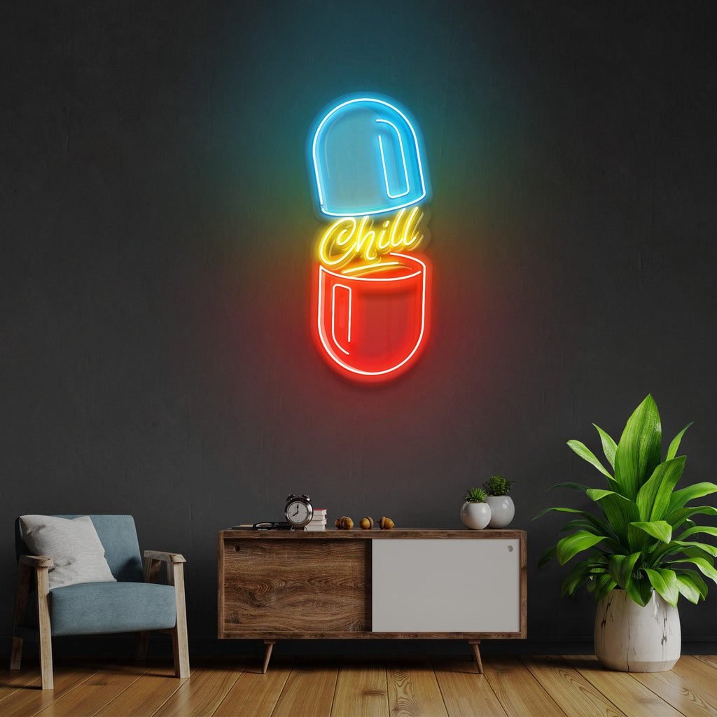 The Chill Pill Led Neon Acrylic Artwork - Image 2