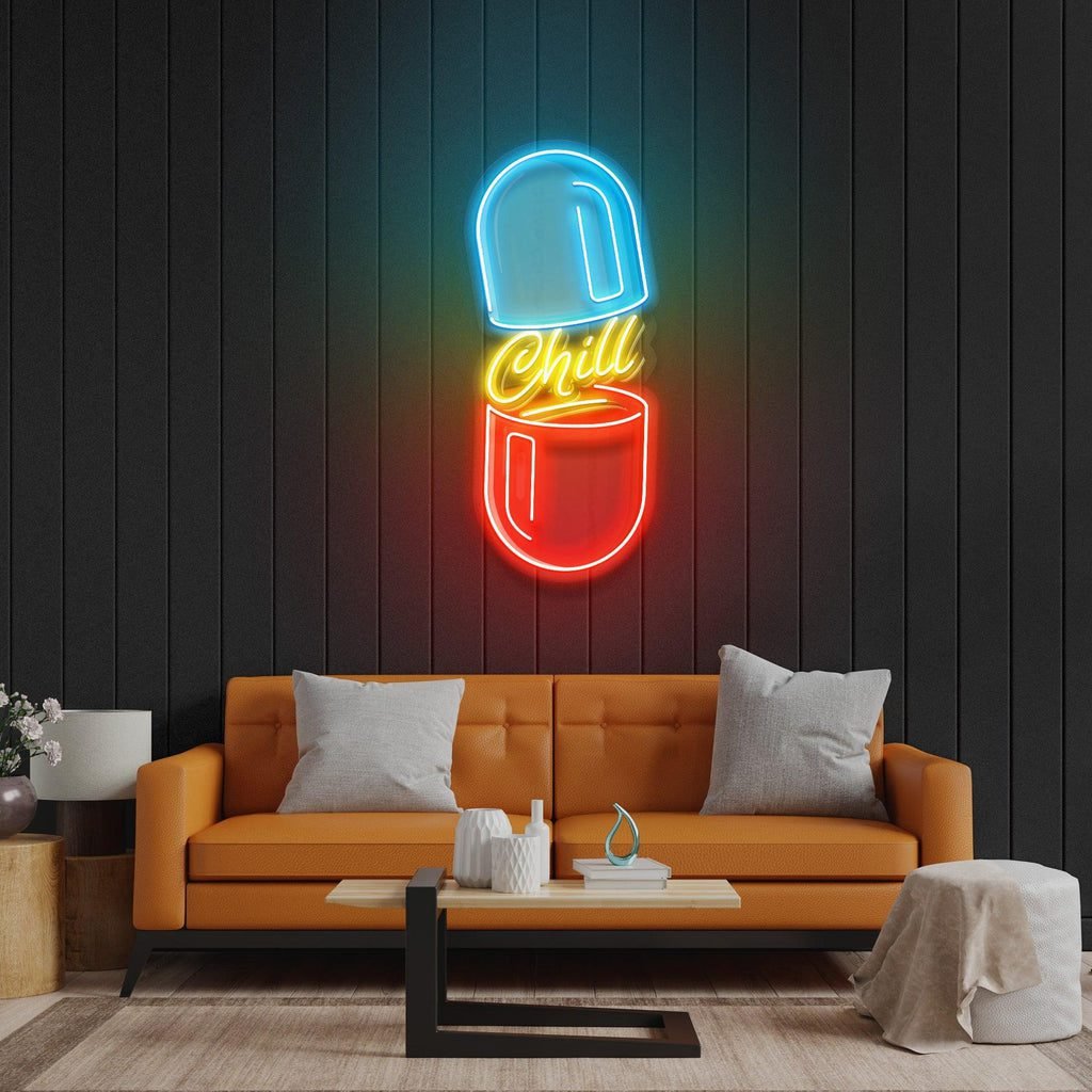 The Chill Pill Led Neon Acrylic Artwork - Image 3