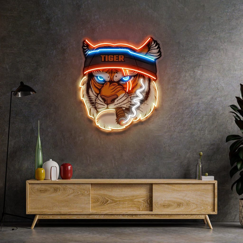 Tiger Smoking LED Neon Sign Light Pop Art - Image 4