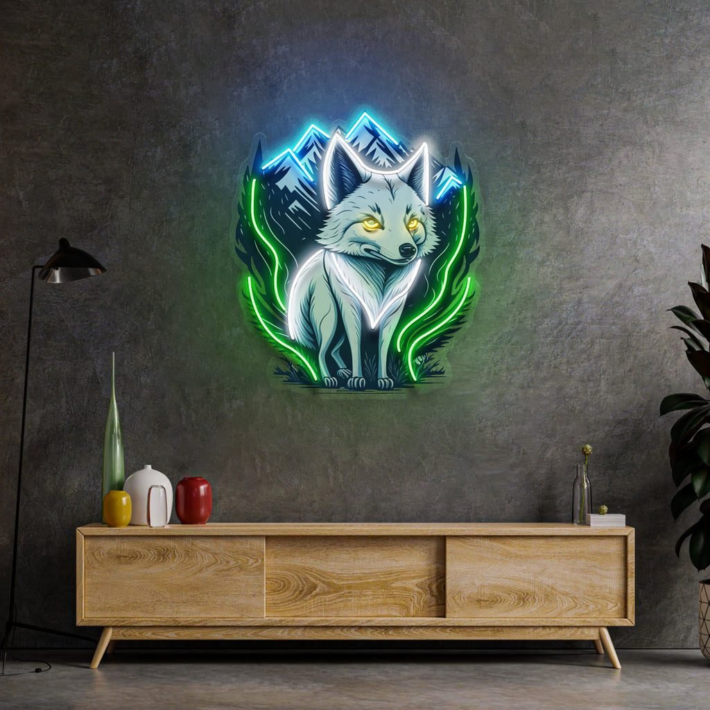 White Foxy LED Neon Sign Light Pop Art - Image 3