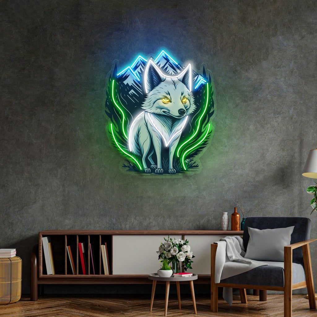 White Foxy LED Neon Sign Light Pop Art - Image 2